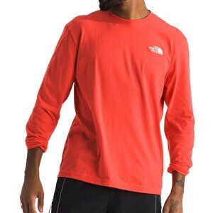 The North Face Men's TNF Sleeve Hit Long Sleeve Tee T-shirt Size S Orange NWT